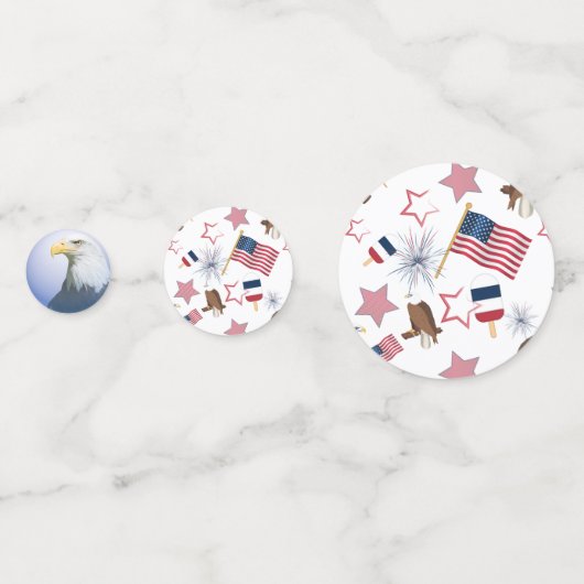 Juli 4 Feest Confetti (Achterkanten)