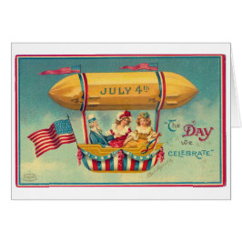  juli 4 Luchtschip Kaart voor Onafhankelijkheidsda