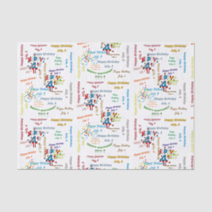 Juli, 4 Maandag Weefselpapier Tissuepapier