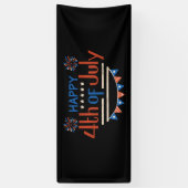 Juli 4 Onafhankelijkheidsdag 2.5x6 Vinyl Banner (Verticaal)