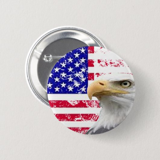 Juli 4 Onafhankelijkheidsdag bald eagle american f Ronde Button 5,7 Cm (Voorkant /achterkant)