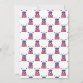 Juli 4 Party Rood Wit en Blauw Cake Kaart (Achterkant)