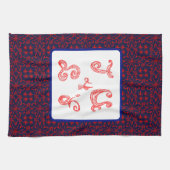 juli 4 Sparkle stof lettertype vuurwerk keukenhand Theedoek (Horizontaal)