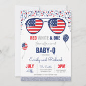 Juli 4e Baby shower Baby-Q Baby shower Juli BBQ Kaart (Voorkant)