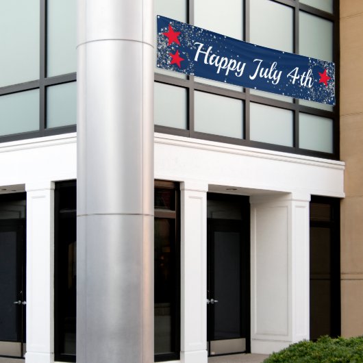 Juli 4e Binnenshuis Aangepaste Banner (Buitenkant Gebouw)