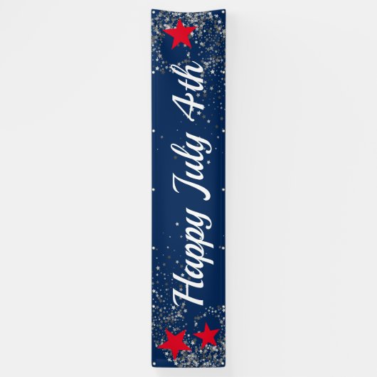 Juli 4e Binnenshuis Aangepaste Banner (Verticaal)