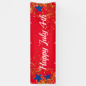 Juli 4e Binnenshuis Aangepaste Banner (Verticaal)