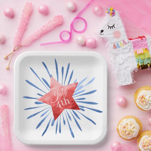 Juli 4e Bord van het Vuurwerk van de Ster van het  (Feest)