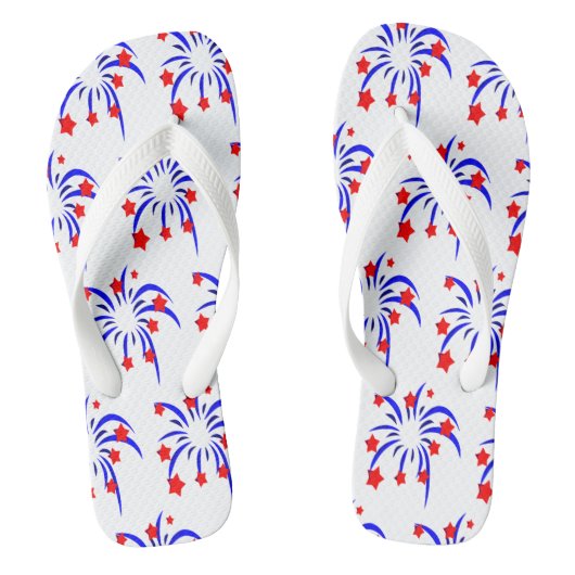 Juli 4e Teenslippers van het Vuurwerk (Voetbed)