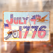  Juli 4E Venster Cling Raamsticker (Vel 2)