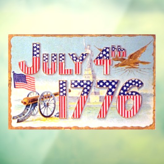  Juli 4E Venster Cling Raamsticker (Vel 3)