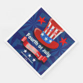 Juli 4th Party servies papier servet (Hoek)