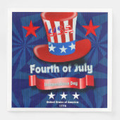 Juli 4th Party servies papier servet (Voorkant)