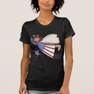 Juli Angel Summer Patriotic Design T-shirt
