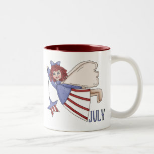 Juli Angel Summer Patriotic Design Tweekleurige Koffiemok