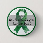 Juli Beenmergdonatie Bewustzijnsmaand Ronde Button 5,7 Cm (Voorkant)