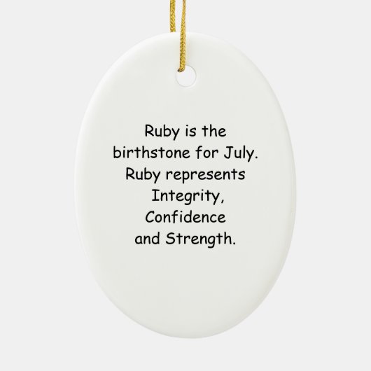 Juli Birthstone Angel Brunette Keramisch Ornament (Achterkant)