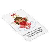 Juli Birthstone Angel Brunette Premium Magnet Magneet (Rechterzijde)
