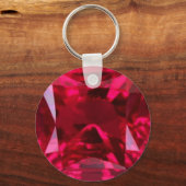 Juli Birthstone - Rode Ruby door Sharles Sleutelhanger (Voorkant)