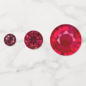 Juli Birthstone Ruby Table Confetti (Achterkanten)