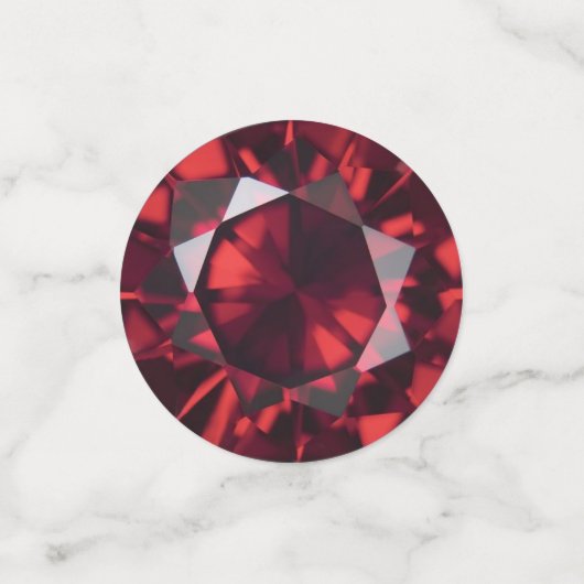 Juli Birthstone Ruby Table Confetti (Kleine voorkant)