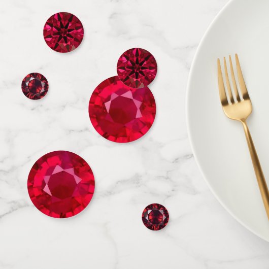 Juli Birthstone Ruby Table Confetti (Groep)
