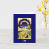 Juli, de Riches Heures du Duc DE Bes Tres Kaart (Gele Bloem)