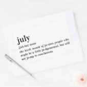 Juli Definitie Verjaardag Rechthoekige Sticker (Envelop)