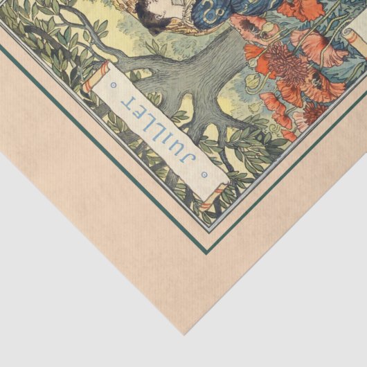 Juli door Eugene Grasset Tissuepapier (Detail)