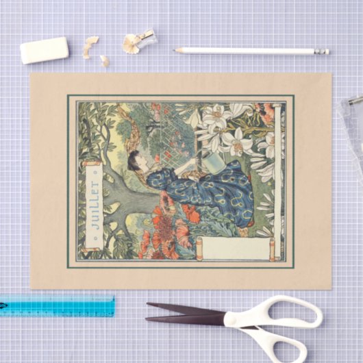 Juli door Eugene Grasset Tissuepapier (Craft)