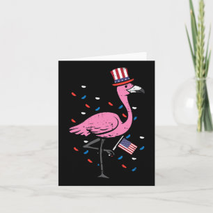 juli flamingo us vlag vogel patriottische vrouwen  kaart