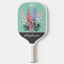 Juli Geboorte Bloem Aangepaste Naam Pickleball Paddle