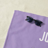 Juli Geboorte Bloem Gepersonaliseerde Naam Strandlaken (In situ)