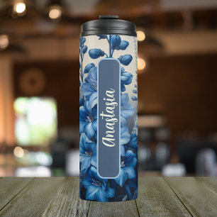Juli Geboorte Bloem Larkspur Gepersonaliseerd 16 o Thermosbeker