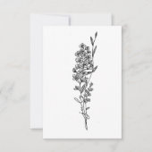 Juli geboorte bloem verjaardagskaart, larkspur notitiekaartje (Voorkant)