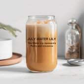 Juli Geboorte Bloem Water Lelie met aangepaste naa Blikvorm Glas