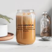 Juli Geboorte Bloem Water Lelie met aangepaste naa Blikvorm Glas