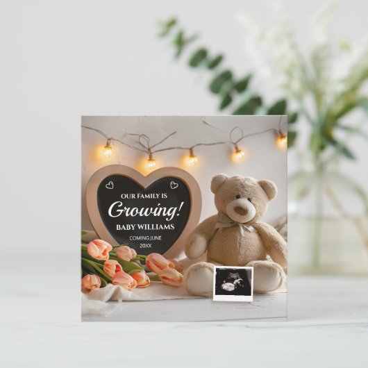 Juli Geboorte Bloem Zwangerschap aankondiging (Staand voorkant)