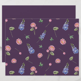 Juli Geboorte Bloemen Larkspur Water Lily Scrapboo