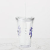Juli Geboorte Maand Bloem Larkspur gepersonaliseer Acryl Drinkbeker (Rechts)