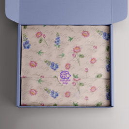 Juli Geboorte Maand Bloemen Larkspur Water Lily Tissuepapier