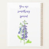 Juli geboortebloem Larkspur Waterverf Planner (Achterkant)