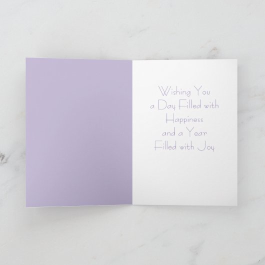 Juli Geboortedatum Larkspur Kaart (Binnen)