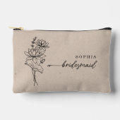 Juli Geboortemaand Bloem Gepersonaliseerd Bruidsme Etui (Voorkant)
