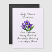 Juli Geboortemaand Bloem Larkspur Floral Art (Voorkant / Achterkant)