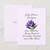 Juli Geboortemaand Bloem Larkspur Floral Art (Voorkant / Achterkant)