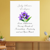Juli Geboortemaand Bloem Larkspur Floral Art Canvas Afdruk (Insitu (Woonkamer))