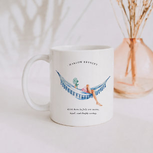 Juli Geburtsmaand Meisje Monogram Koffiemok
