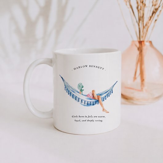Juli Geburtsmaand Meisje | Monogram Koffiemok