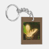 juli Gele Monarch Sleutelhanger (Voorkant Links)